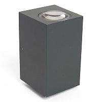 Светильник светодиодный уличный Бостон DH055, 2*5W 800Lm 4000К IP54 квадрат серый картинка 